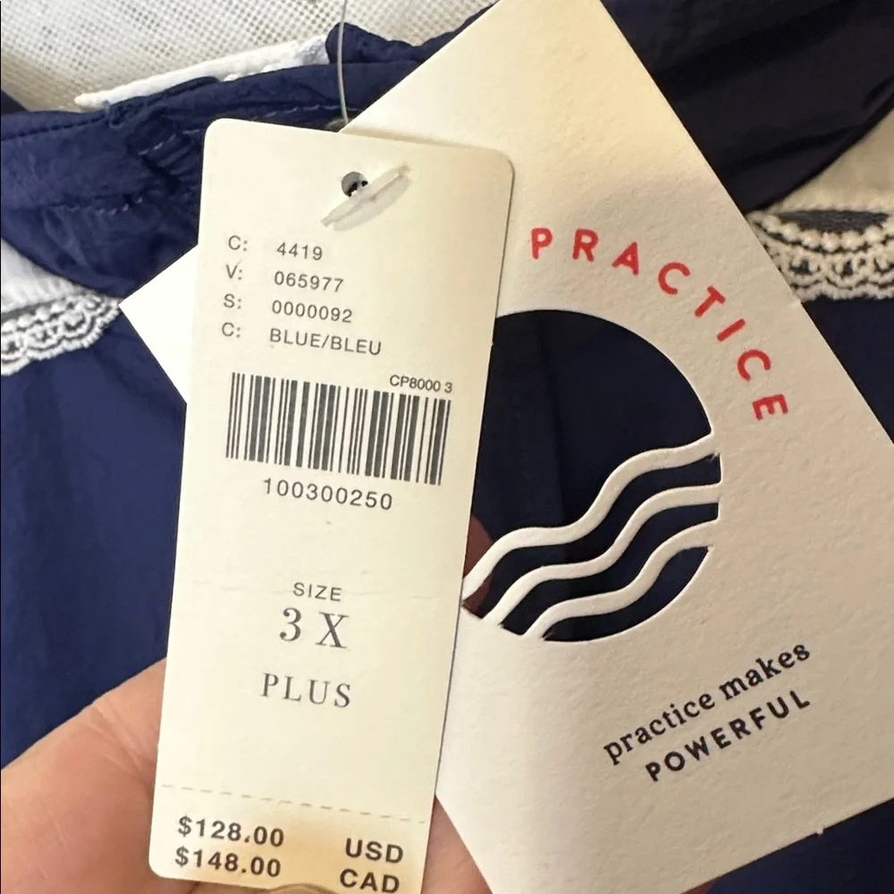 Daily Practice by Anthropologie Long Jump Color Block Jacket Size 3X NWT‎